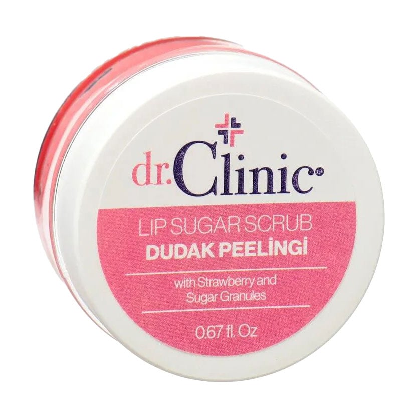 Цукровий скраб для губ Dr.Clinic Lip Sugar Scrub з ароматом полуниці та цукровими гранулами, 20 г